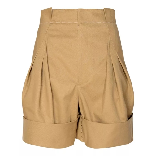 Maison Margiela Beige Cotton Blend Bermuda Shorts Brown 