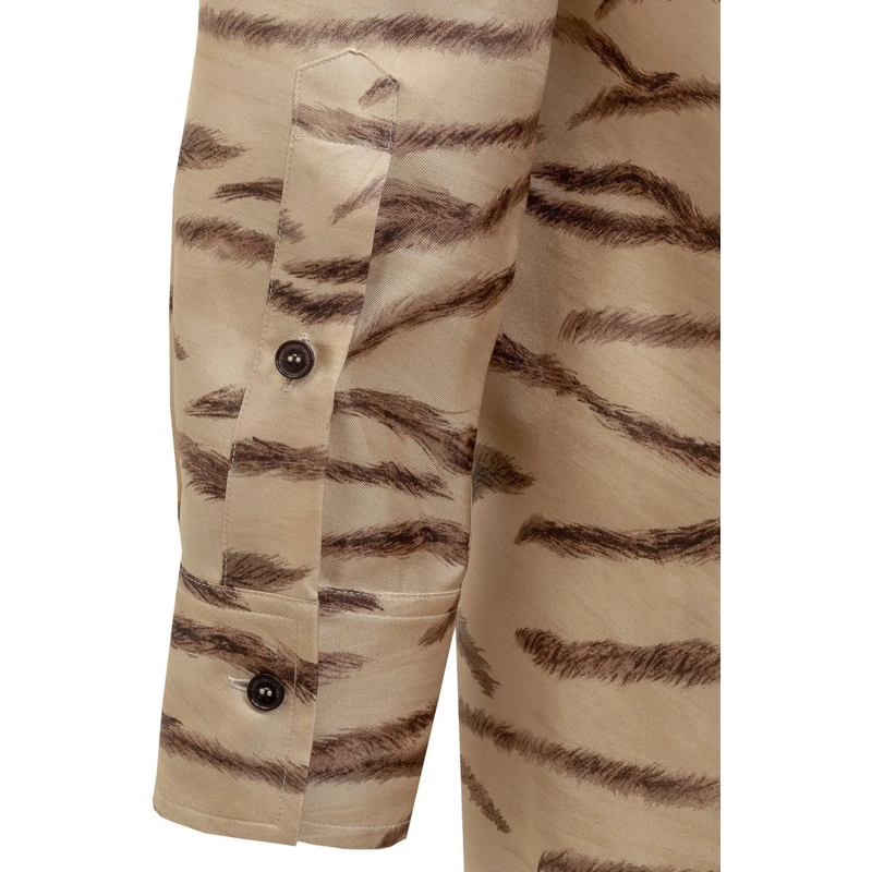 Stella McCartney Chemisier Camicia Tiger beige(Image 3)