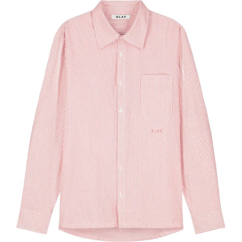 ØLÅF  Olaf Oversized Stripe Oxford Shirt Lange Mouw Over mehrfarbig