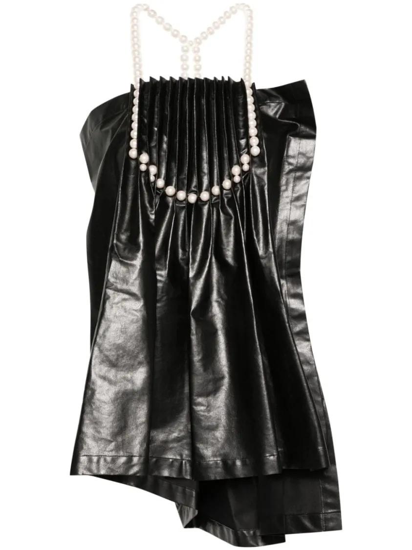 Junya Watanabe - Dress With Front Pearl Detail - Größe M - schwarz