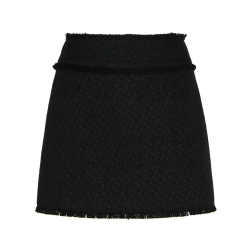 Dolce&Gabbana Minirokken Black Wool Blend Miniskirt Black