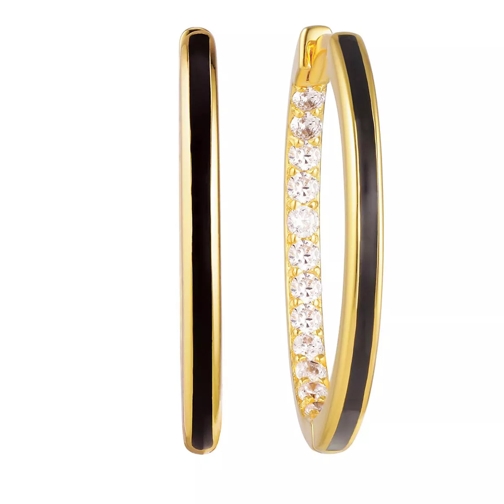 Sif Jakobs Jewellery Ellera Nero X-Grande Earrings Gold Orecchini a cerchio