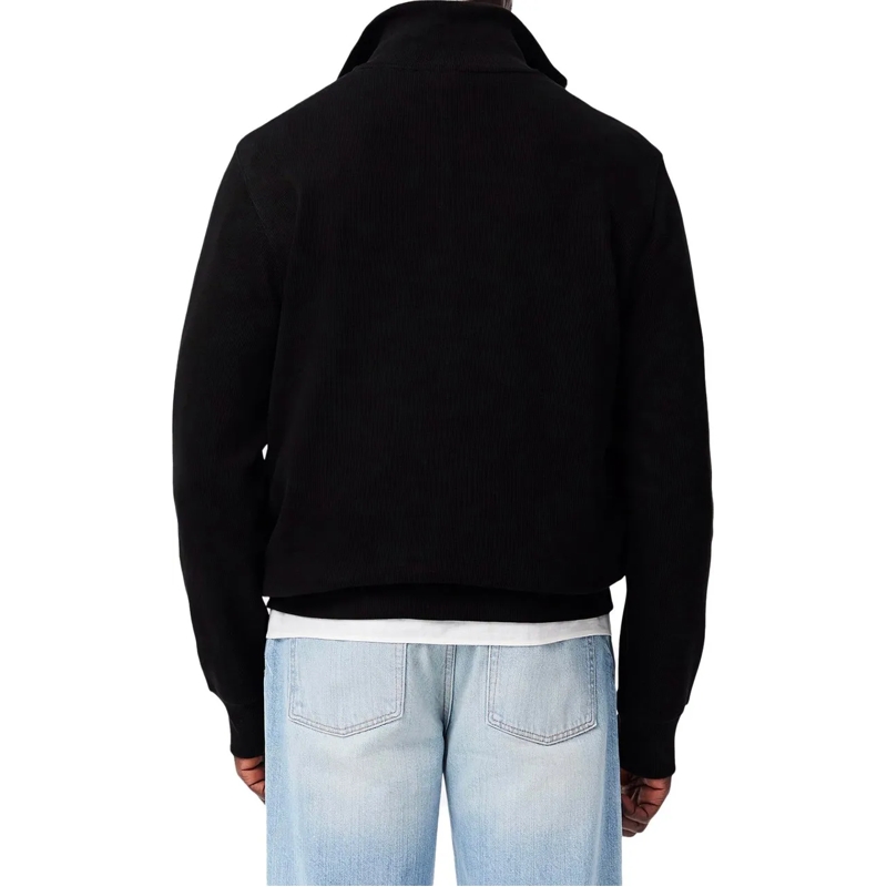 Lacoste Pull trui korte rits zwart schwarz