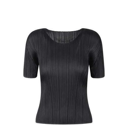 ISSEY MIYAKE PLEATS PLEASE T-Shirts Pleated T-Shirt Black