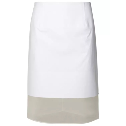 Sportmax Turchia' White Cotton Skirt White 