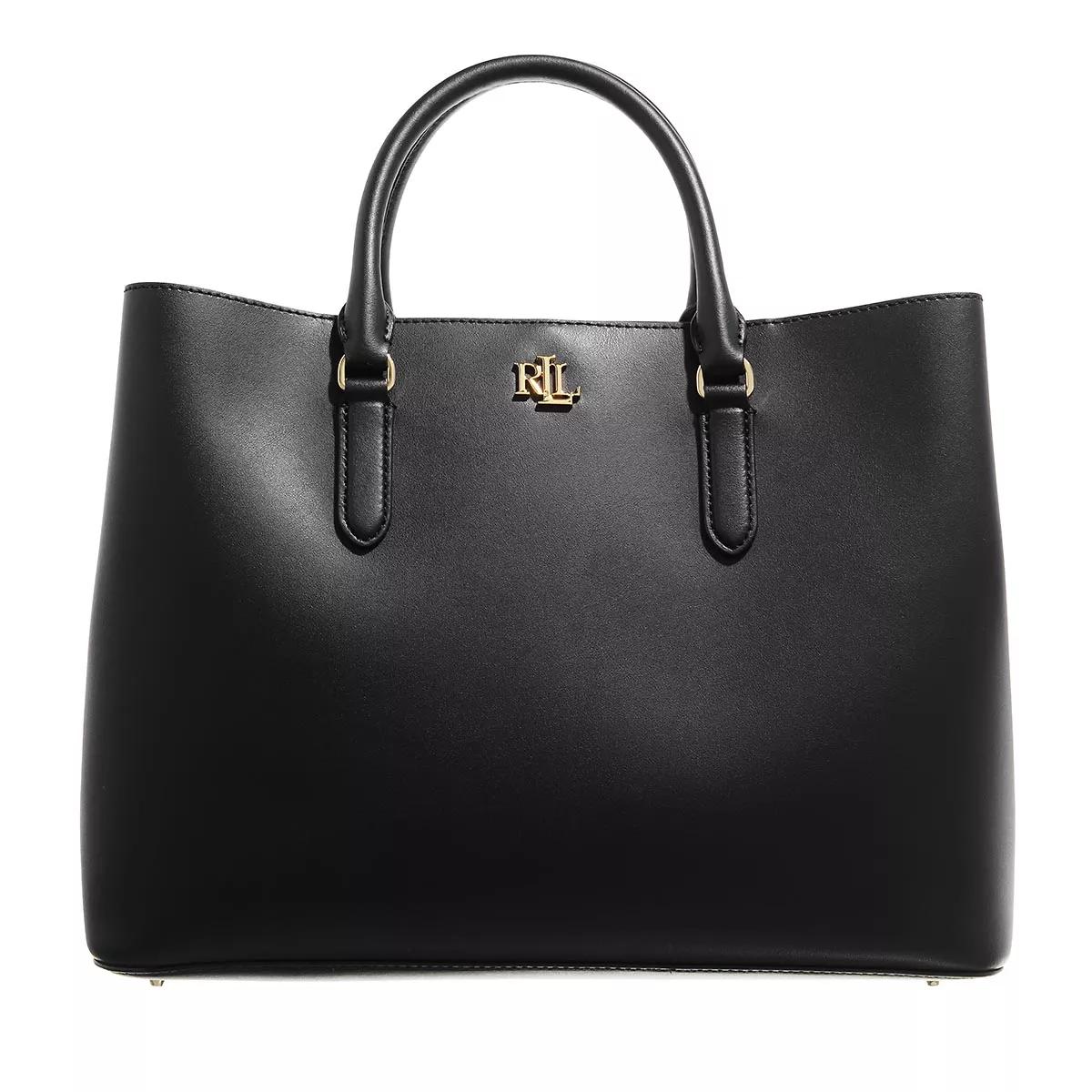 Lauren Ralph Lauren Marcy Satchel Large Black Crimson | Tote