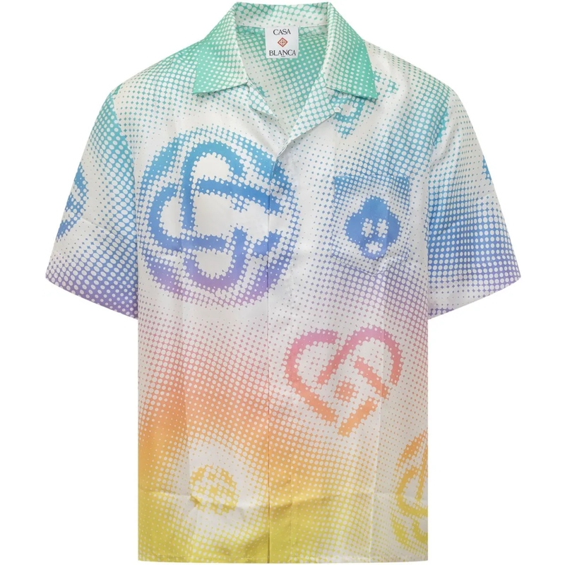 Casablanca Haut décontracté Halftone Shirt mehrfarbig