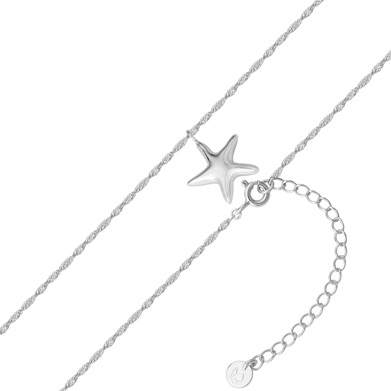 Glanzstücke München Mittellange Halskette Sterling Silber Halskette Seestern silber(Image 3)