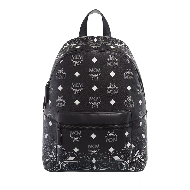 Mcm black hotsell backpack medium