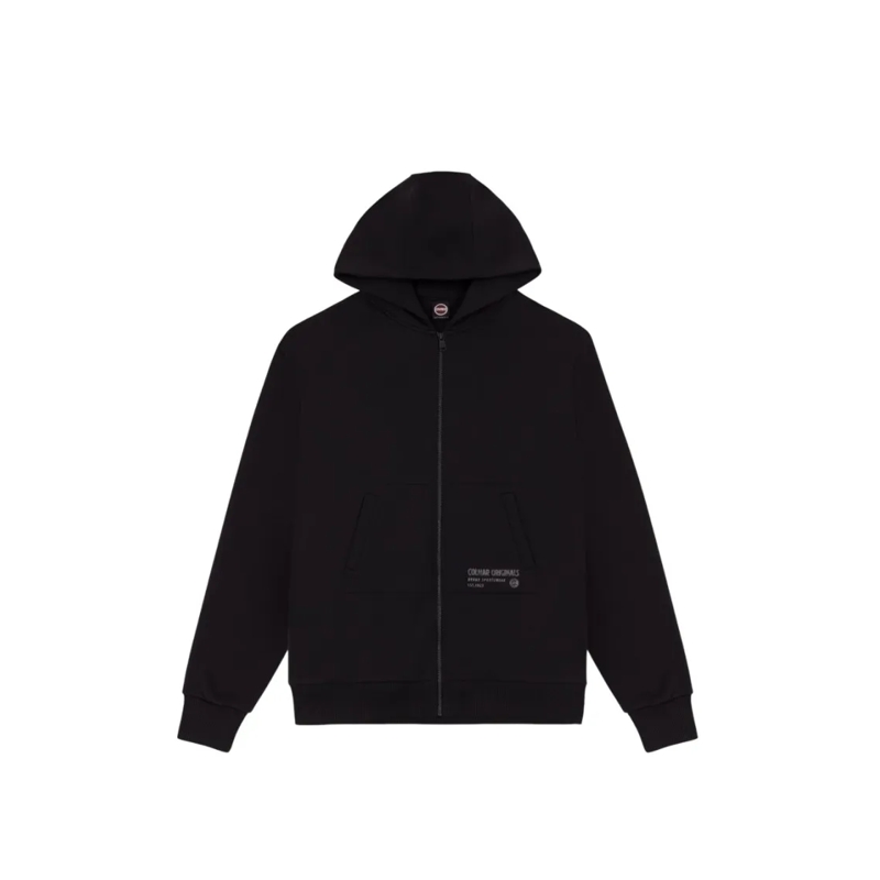 Colmar Originals  Oversized Hooded Sweatshirt With Glittered Logo Black