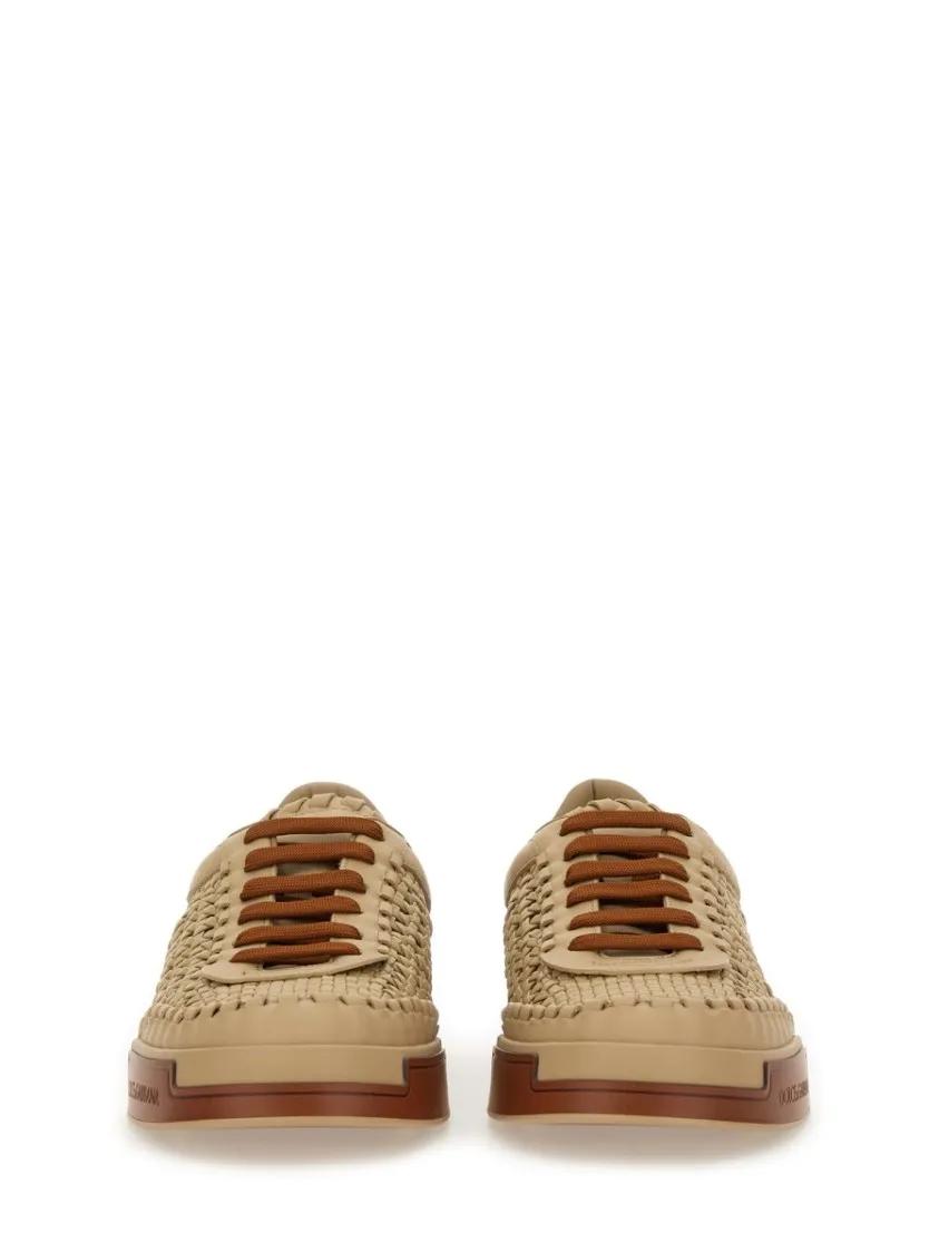 Thumbnail - Dolce&Gabbana Low-Top Sneaker - Woven Portofino Sneaker - Gr. 40 (EU) - in Braun - für Damen