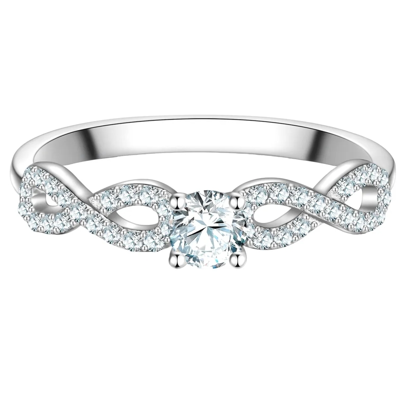 Trilani Ring Sterling Silber Ring Zirkonia Infinity silber