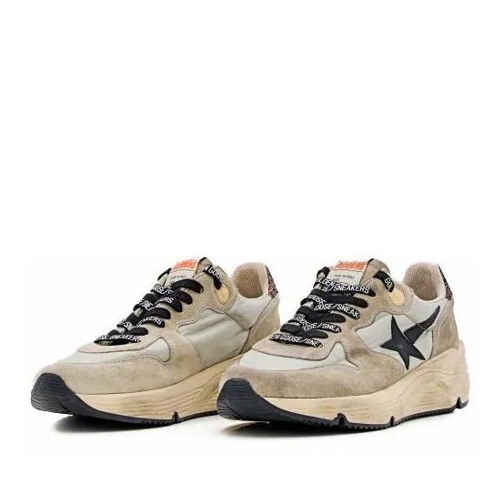 Golden Goose Running Suede And Leather Sneakers Neutrals Stövlar