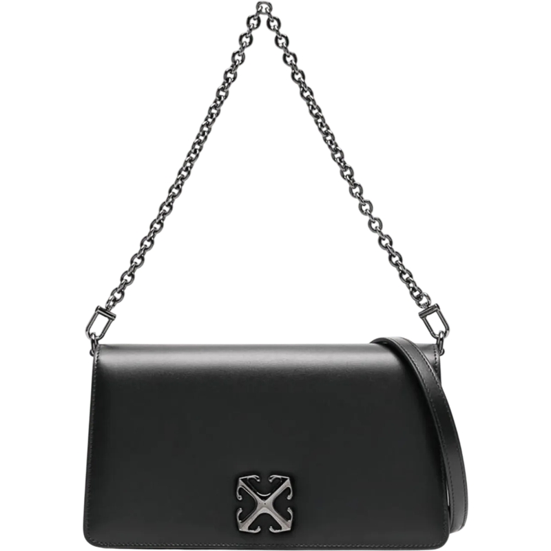 Off-White Schultertasche Borsa a tracolla con placca logo nera schwarz