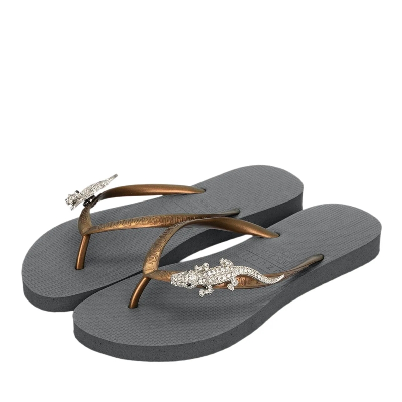 UZURII Flip Flops Zehentrenner Silver Crocodile Switch silber(Image 2)