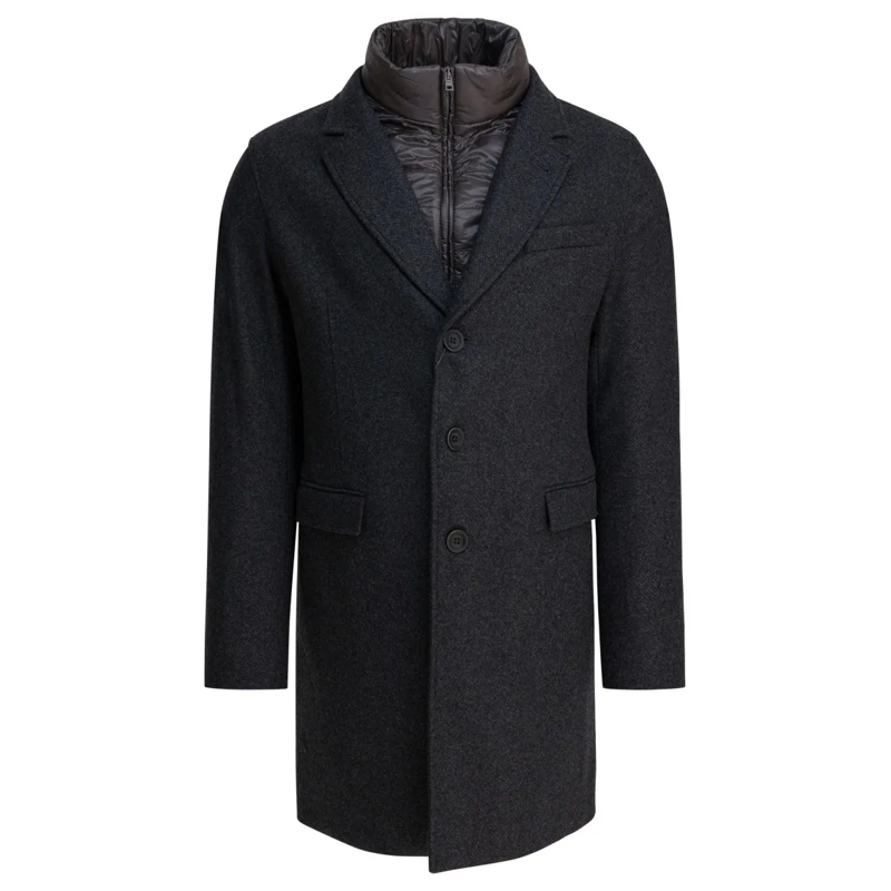 Herno Blazer Wool Coat With Vest Black
