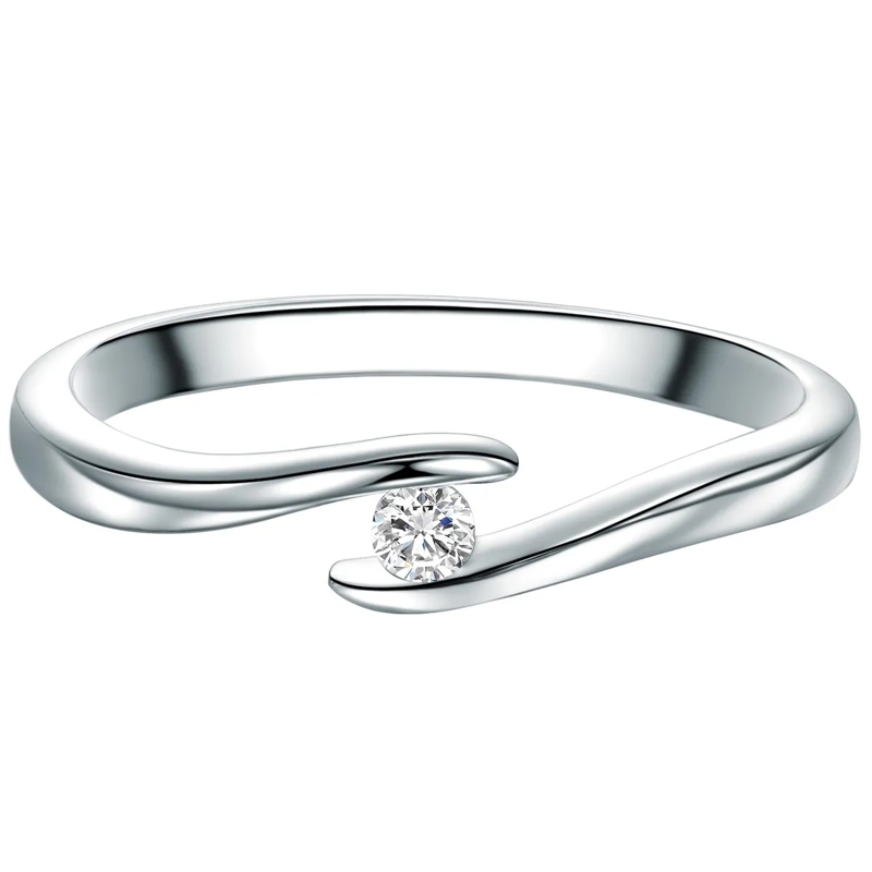Trilani Ring Sterling Silber Ring Zirkonia silber