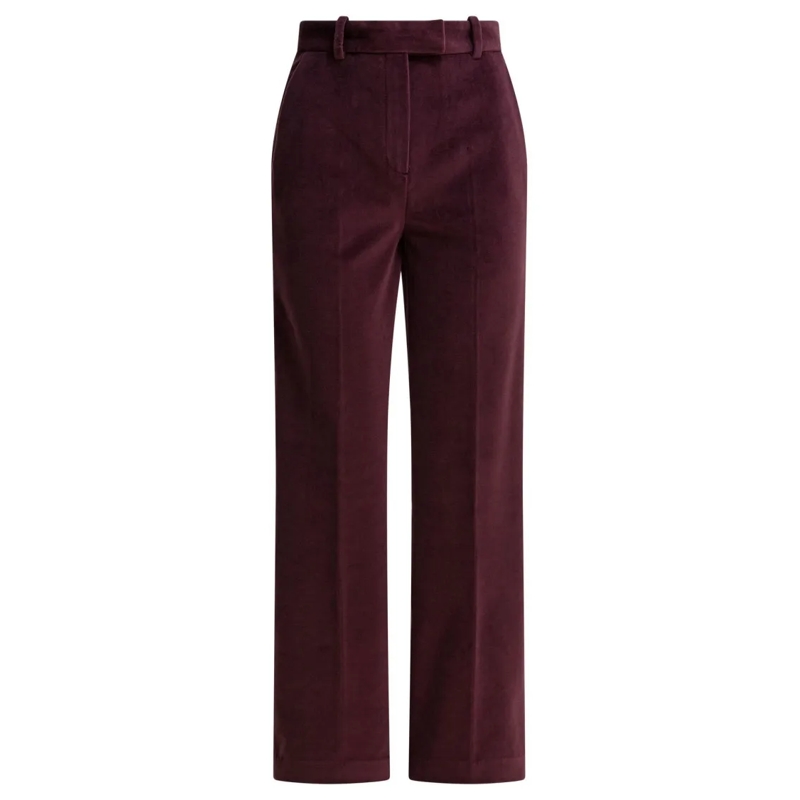 CIRCOLO 1901  Bordeaux Trousers With Tailored Fit Black