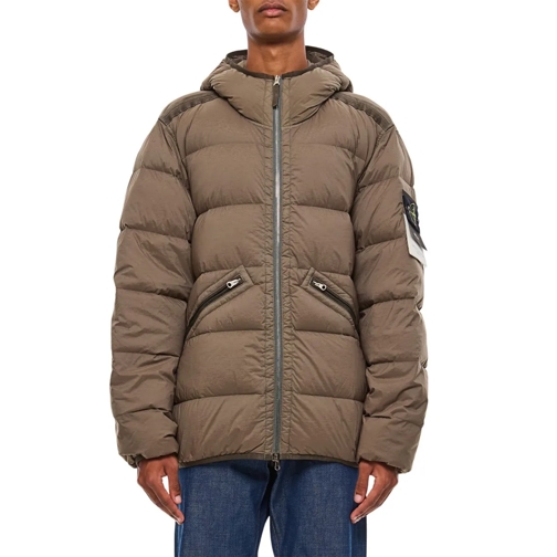 Stone Island Donzen jassen Real Down Jacket Brown