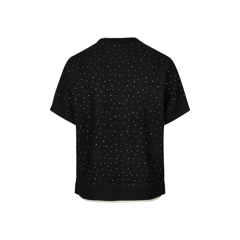 Marc Aurel Pullover Pullover mit Strass schwarz(Image 5)