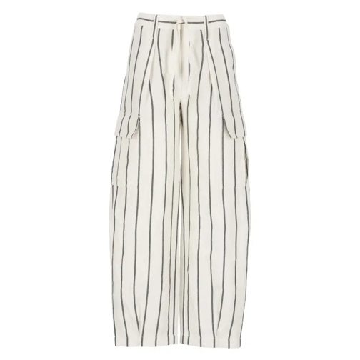 Brunello Cucinelli Linen And Cotton Pants White 