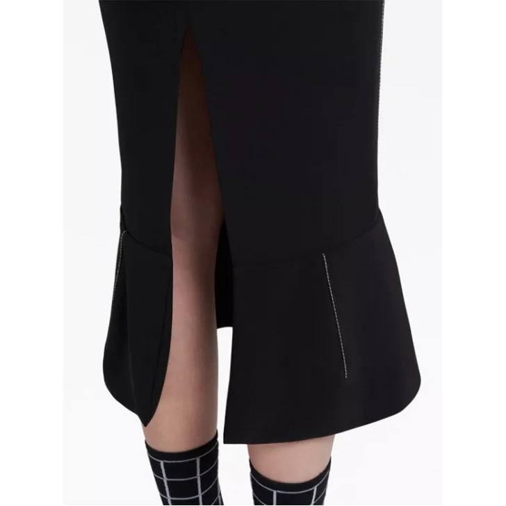 Black peplum hem skirt best sale