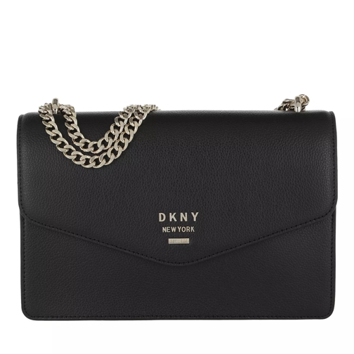 DKNY Whitney LG Shoulder Flap Black/Gold Crossbody Bag