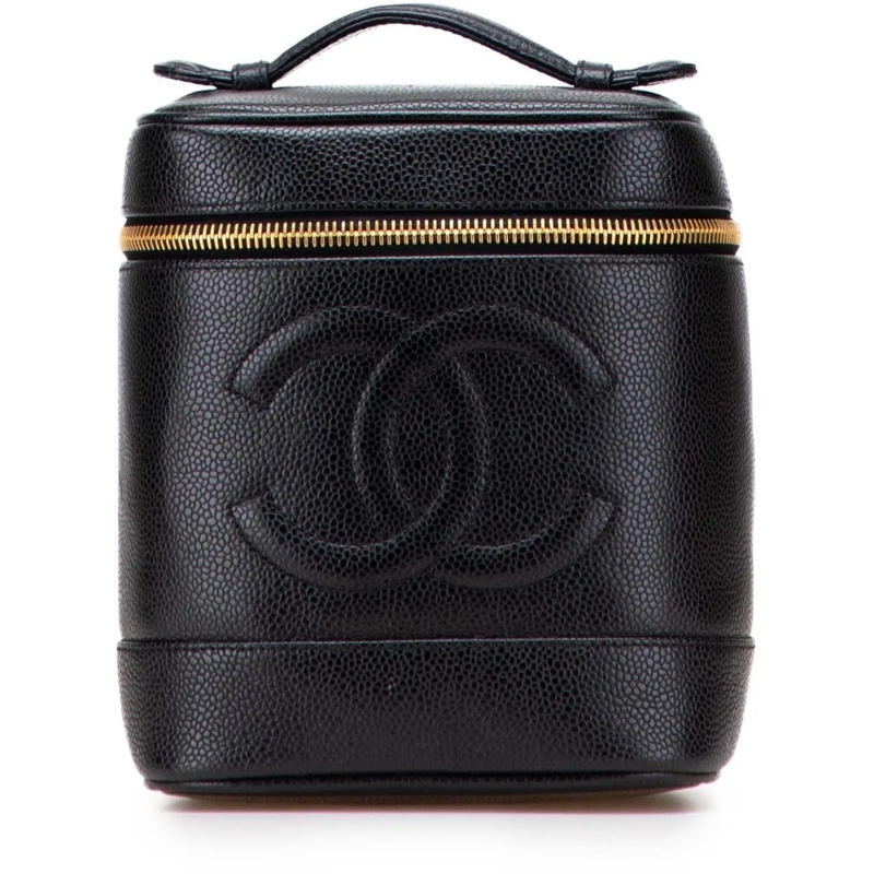 Chanel Nécessaire CC Caviar Vanity Case schwarz
