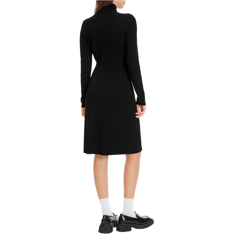 Marc Cain Midikleid Marccain  Jurken Zwart Xc 21.46 M43 schwarz(Image 4)