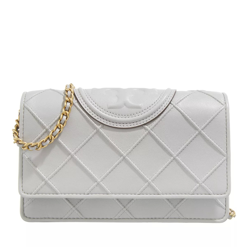 Tory Burch Wallet On A Chain Fleming Soft Chain Wallet Bay Gray