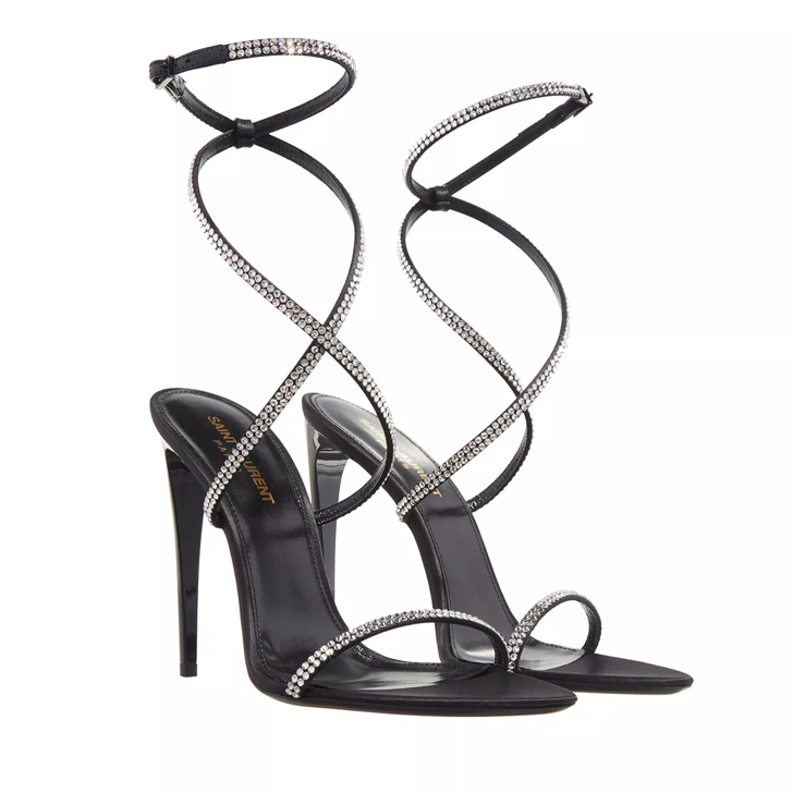 Ysl black hot sale strappy heels