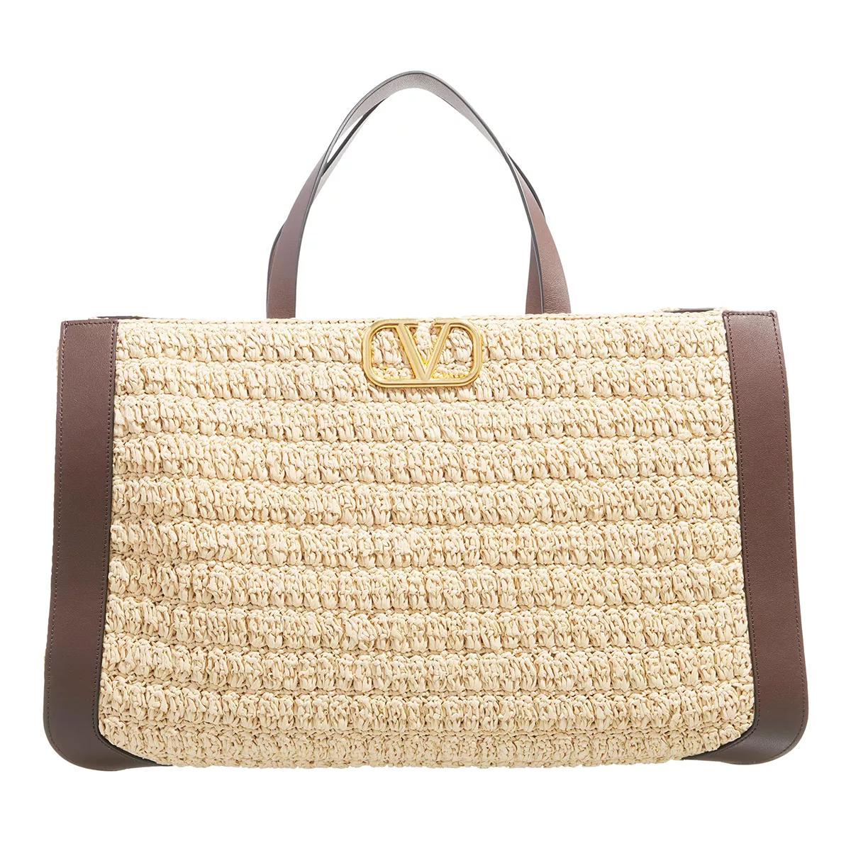 Valentino Garavani Tote - V Logo Signature Tote Bag - Gr. unisize - in Beige - für Damen