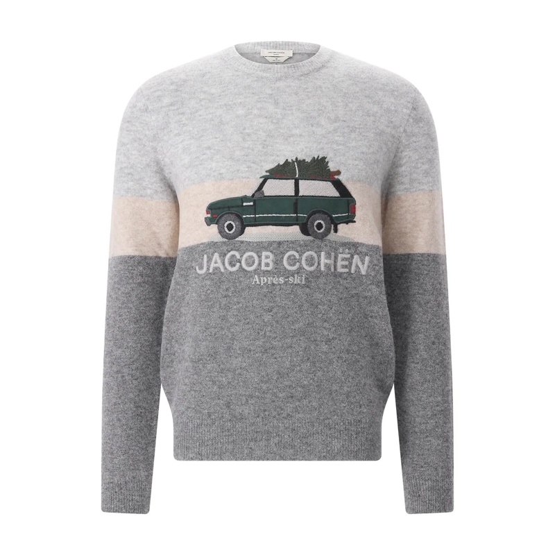Jacob Cohen Pull Pullover aus Alpaka-Woll-Mix grau