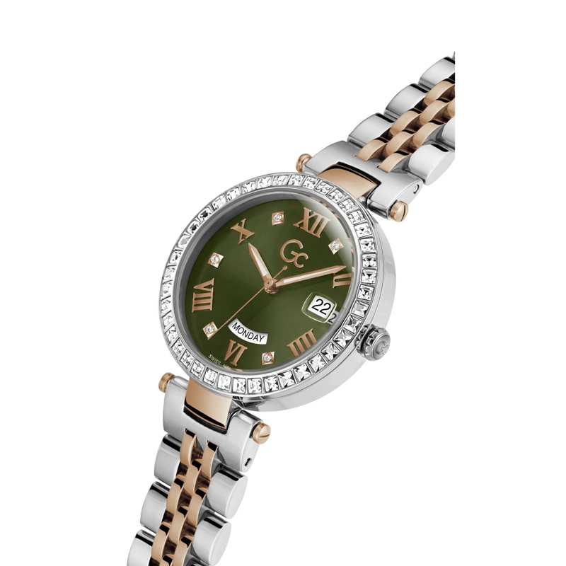 GC Automatikuhr Quarz Tages- Und Datumsuhr Gc Flair Crystal silber(Image 4)