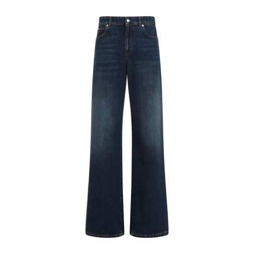 Alexander McQueen Dark Blue Cotton Jeans Blue 