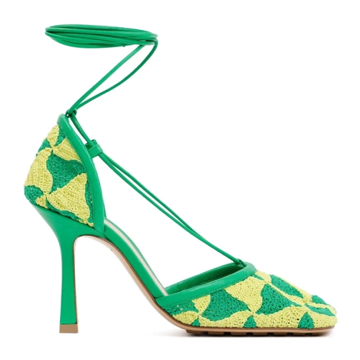 Bottega Veneta Sandale Green Ad Yellow Stretch Sandals Green