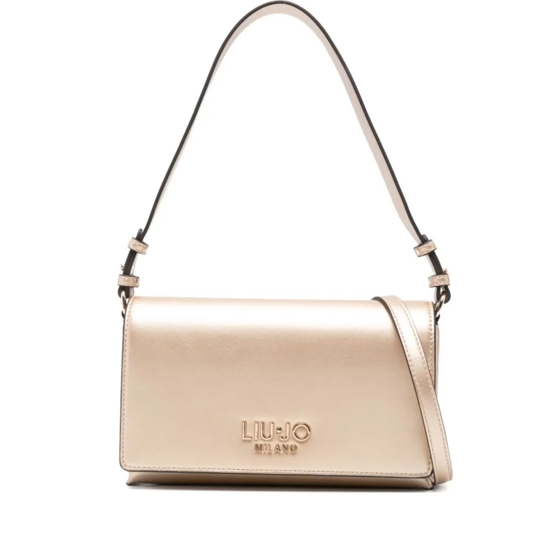 LIU JO Schultertasche Golden Metallic Shoulder Bag With Structured Silho Neutrals