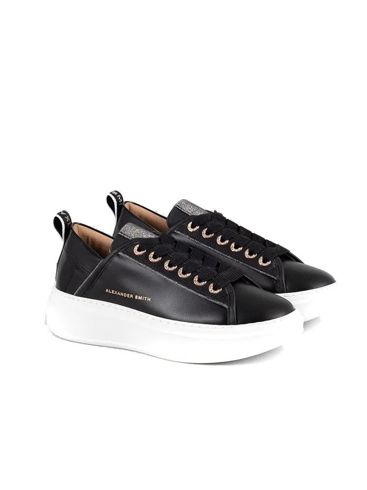 Thumbnail - Alexander Smith Low-Top Sneaker - Glossy Black Cow Leather Trainers - Gr. 39 (EU) - in Schwarz - für Damen