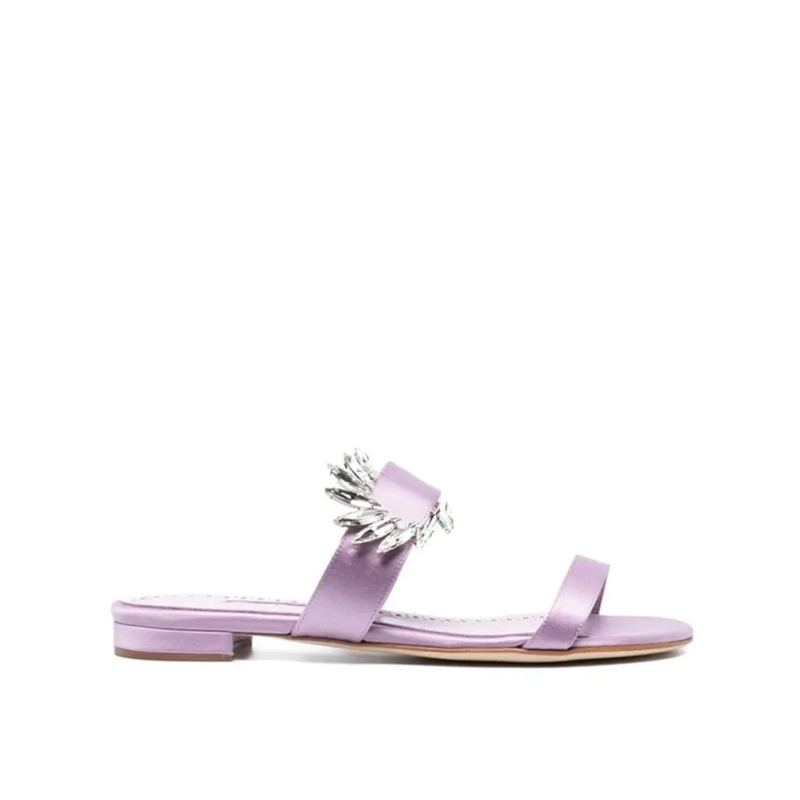 Manolo Blahnik Sandales Chivela 010 Flats Purple