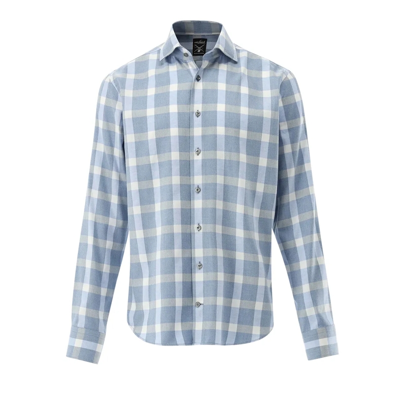 VAN LAACK Hemd Hemd Tailor Fit Karo blau