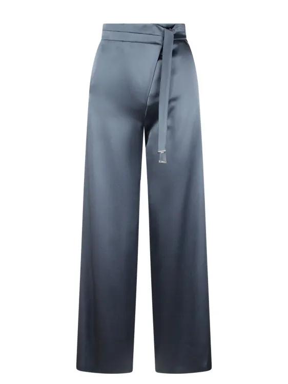 Herno - Satin Fluid Trousers - Größe 44 - blau