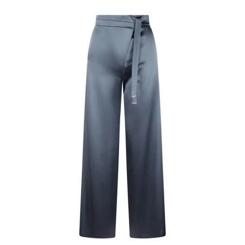 Herno Satin Fluid Trousers Blue 