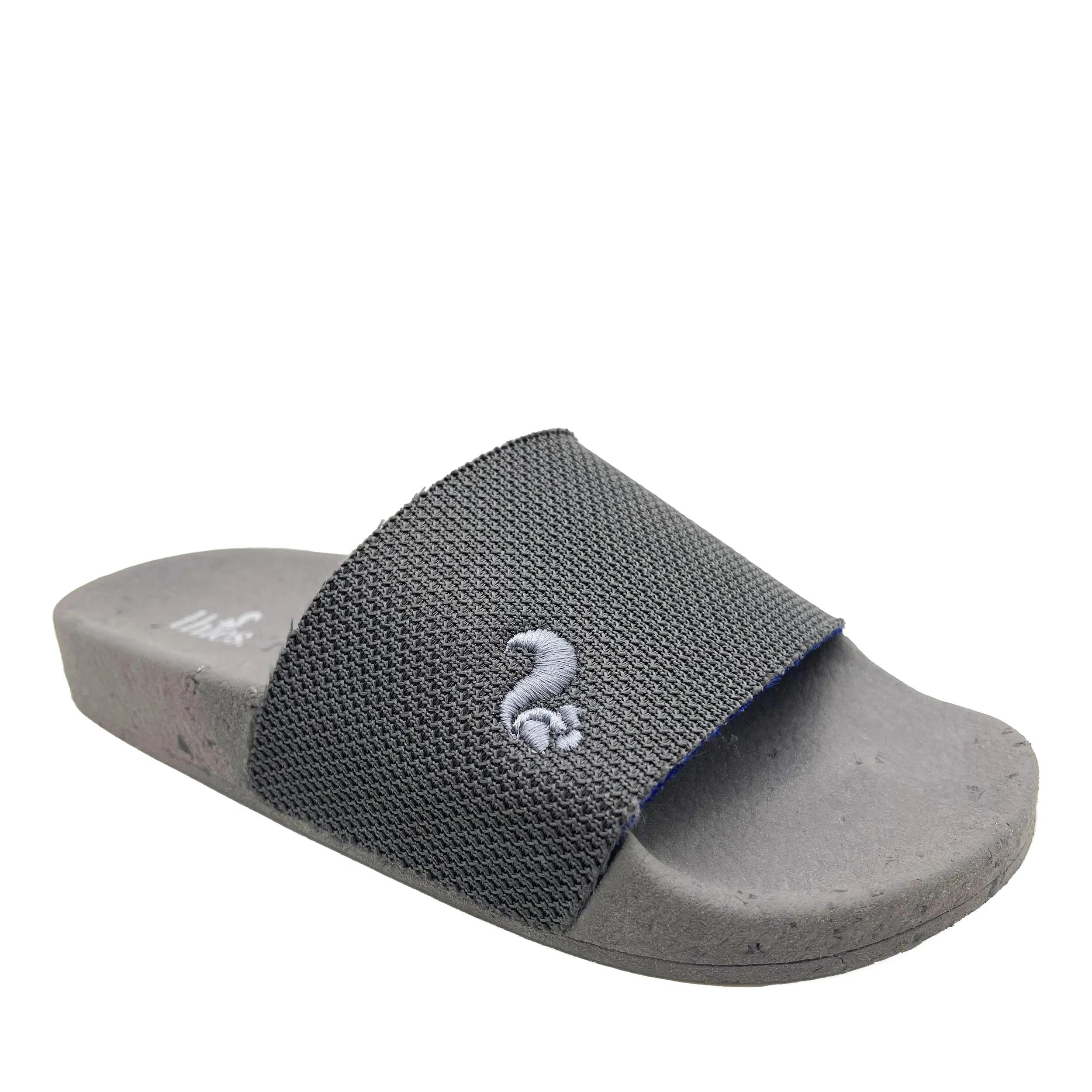 thies Sneakers - thies 1856 ® Eco Beach Slide vegan dark grey blue - Gr. 42 (EU) - in Grau - für Damen