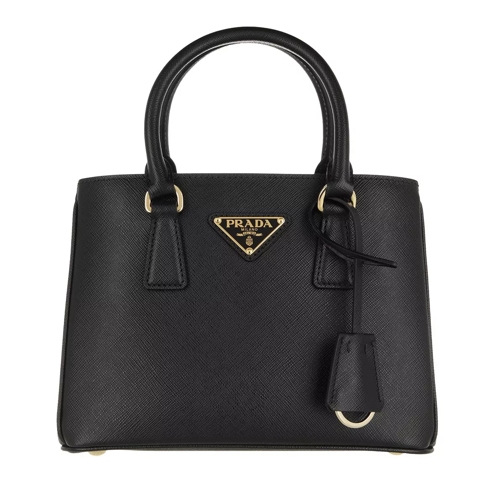 Prada Mini Galleria Tote Bag Leather Black Fourre-tout