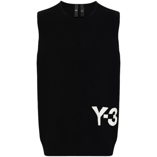 Y-3 Black Logo Intarsia Vest Black 