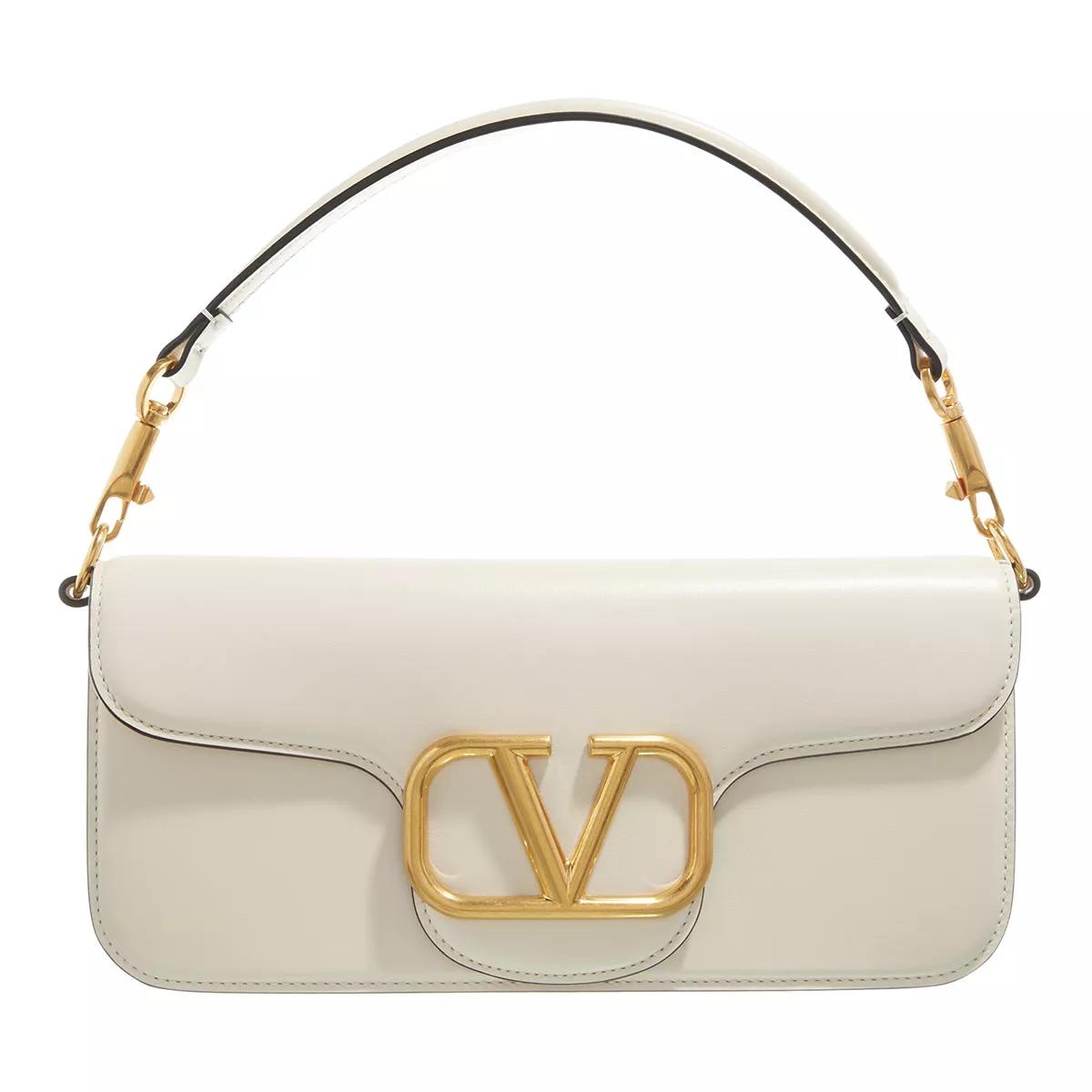 Valentino Garavani VLogo Foldover Shoulder Bag Ivory Crossbody Bag