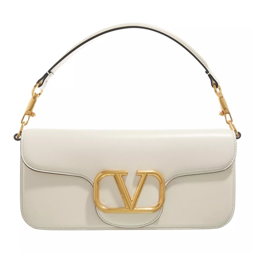 Valentino Garavani V-Logo Foldover Shoulder Bag Ivory Sac à bandoulière