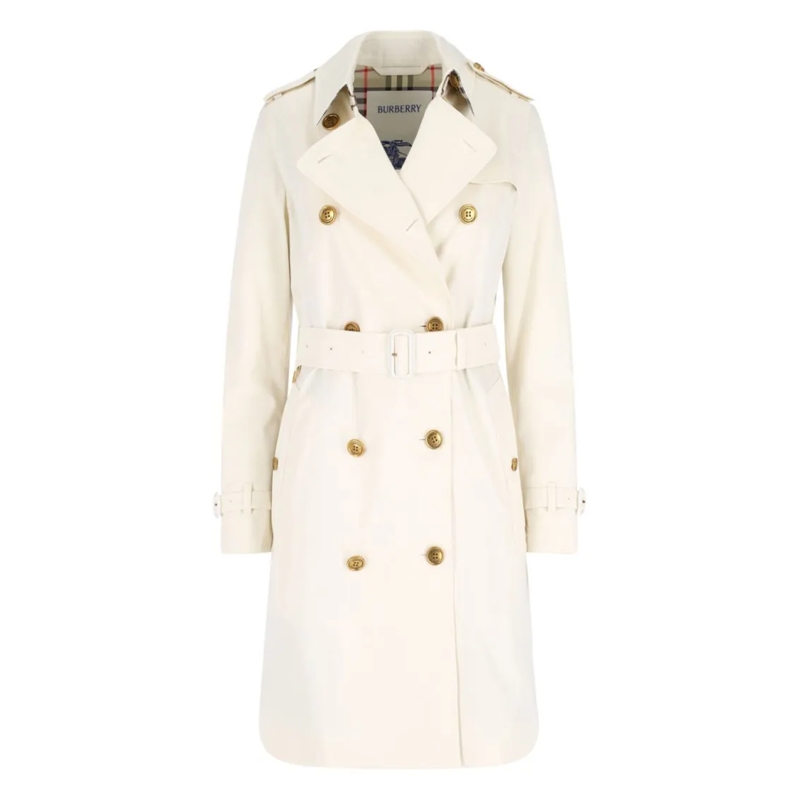 Burberry Trenchcoat Double-Breasted Trench Coat – White White