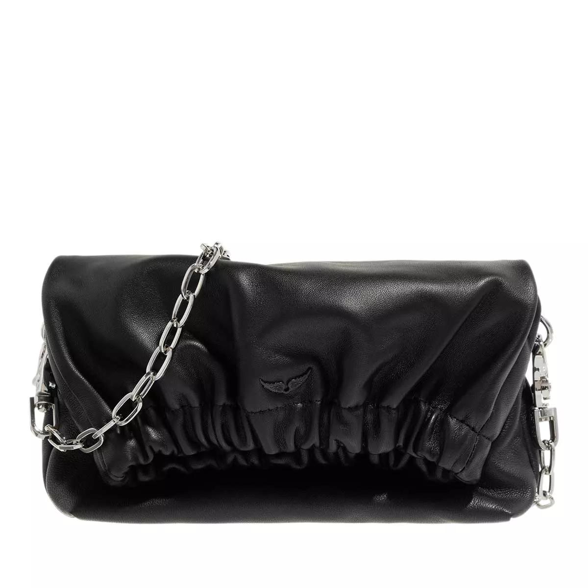 Zadig & Voltaire Rockyssime Xs Smooth Lambskin Noir Sac à bandoulière