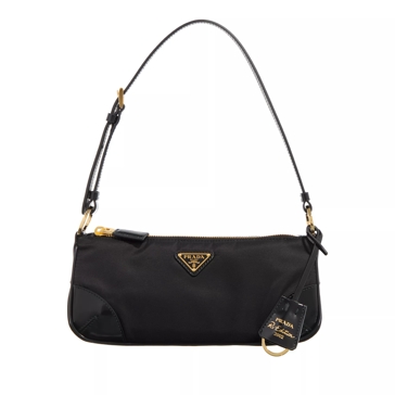 Prada Re Edition With Shoulder Strap Black Schultertasche